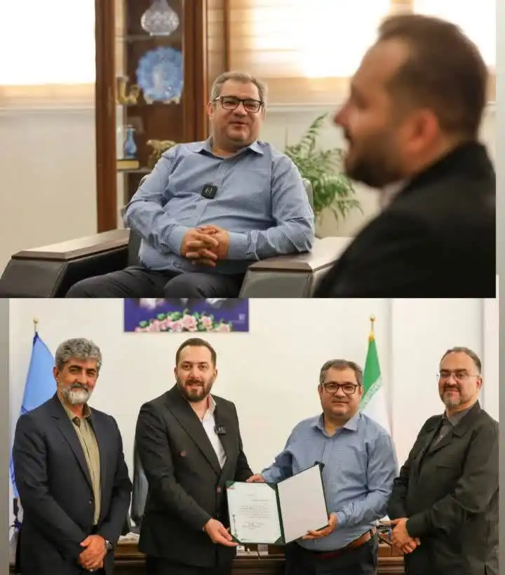 صادق هادی‌پور، سفیر گردشگری اصفهان، در حال معرفی ظرفیت‌های گردشگری شهر